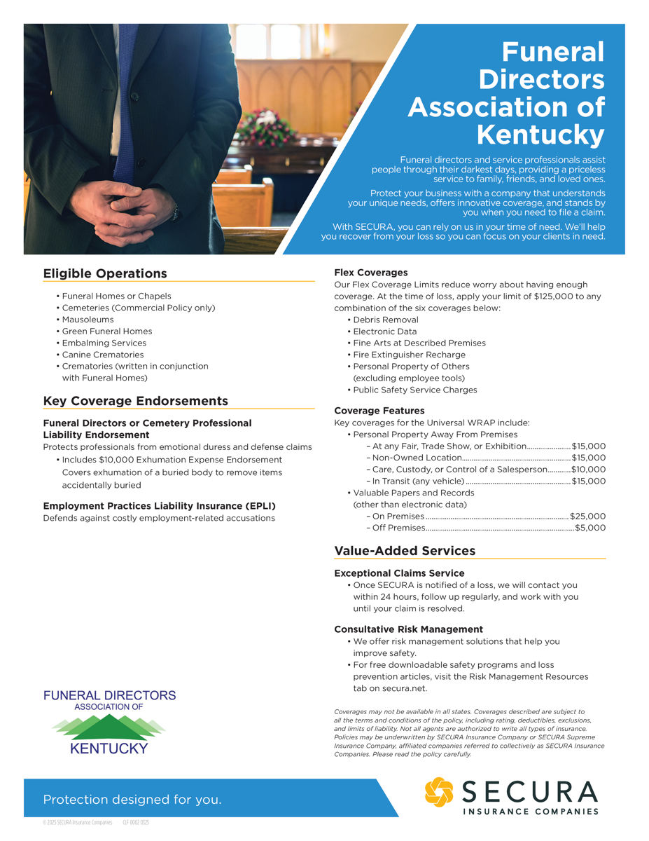 Funeral Directors Association of Kentucky Sell Sheet